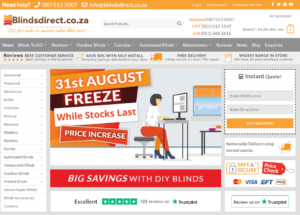 BlindsDirect.co.za Home Page